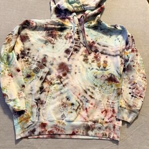 Buffalo David Bitton Ice Tie Dye Hoodie XL Multicolor Pullover Streetwear Boho